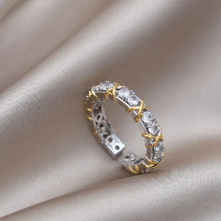 Bijou magnétique ajustable titane/zirconium, bague anti-anxiété femme, procure énergie et relaxation zen.
