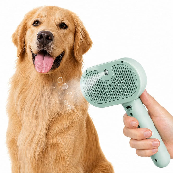 Brosse Vapeur Douce, solution ultime anti-poils pour un toilettage hygiénique et apaisant des chiens et chats.