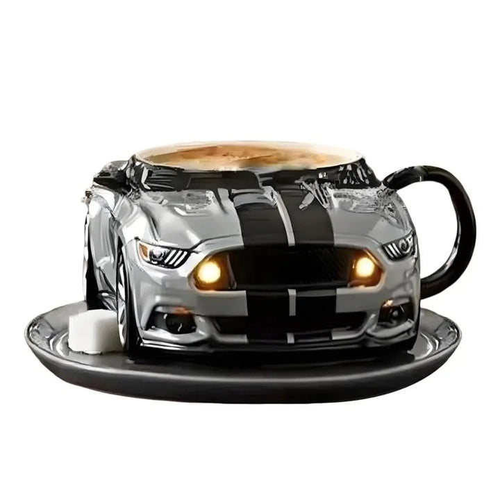 Cadeau parfait : tasse à café voiture 3D créative pour fans d'automobile. Pour votre boisson chaude au bureau ou maison.