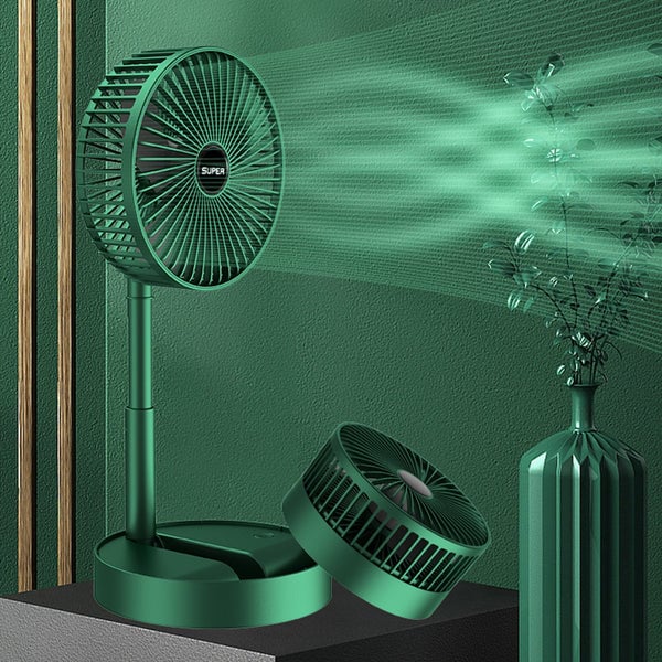 Famille profitant de la fraîcheur du ventilateur portable lors d'un pique-nique en plein air.