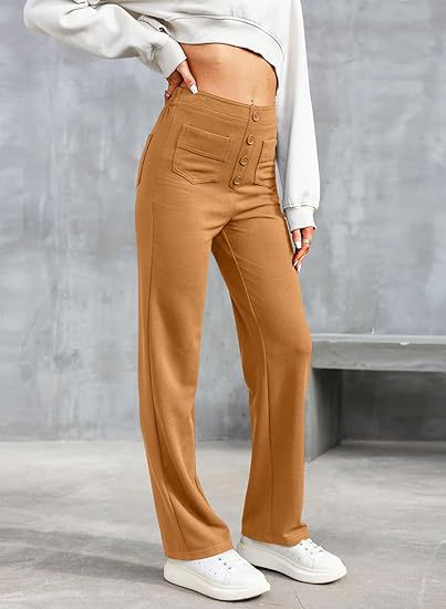 Pantalon femme taille haute Isabeau, extensible, élégant et confortable pour look décontracté ou chic.