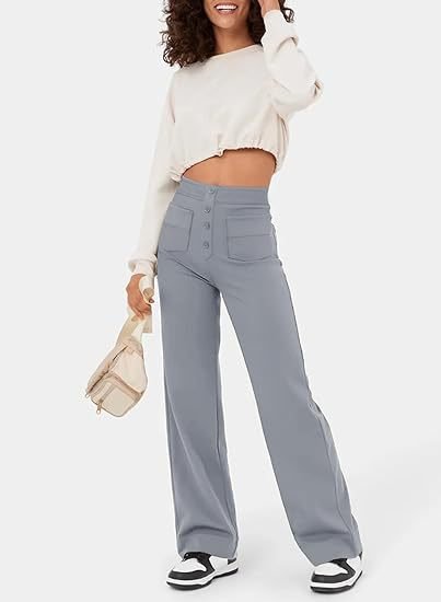 Élégant et confortable, ce pantalon femme taille haute Isabeau, extensible, s'adapte à tout look.