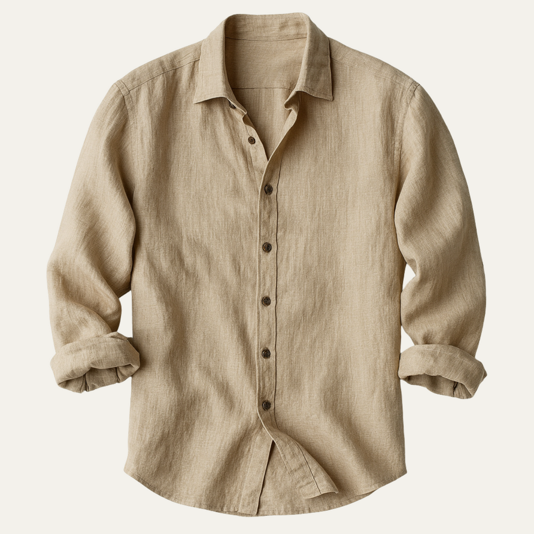 Chemise homme manches longues décontractée, style casual chic pour un confort quotidien.