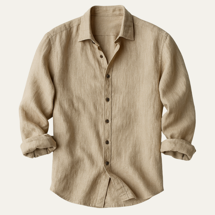Chemise homme manches longues décontractée, style casual chic pour un confort quotidien.