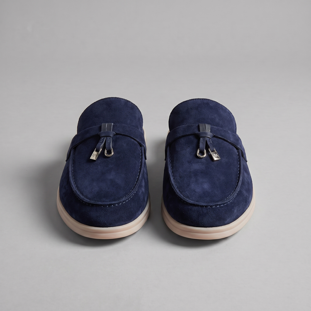 Mules Loafers homme. Dos ouvert. Boucle métallique. Chaussures plates idéales pour l'été.