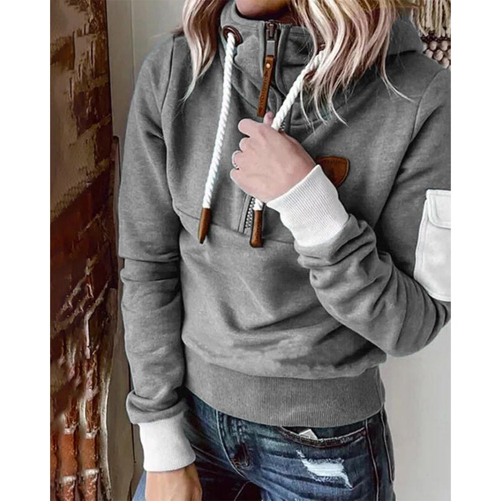 Sweat à capuche premium femme Aarohi, style automne-hiver décontracté. Vêtement confortable pour mode féminine.
