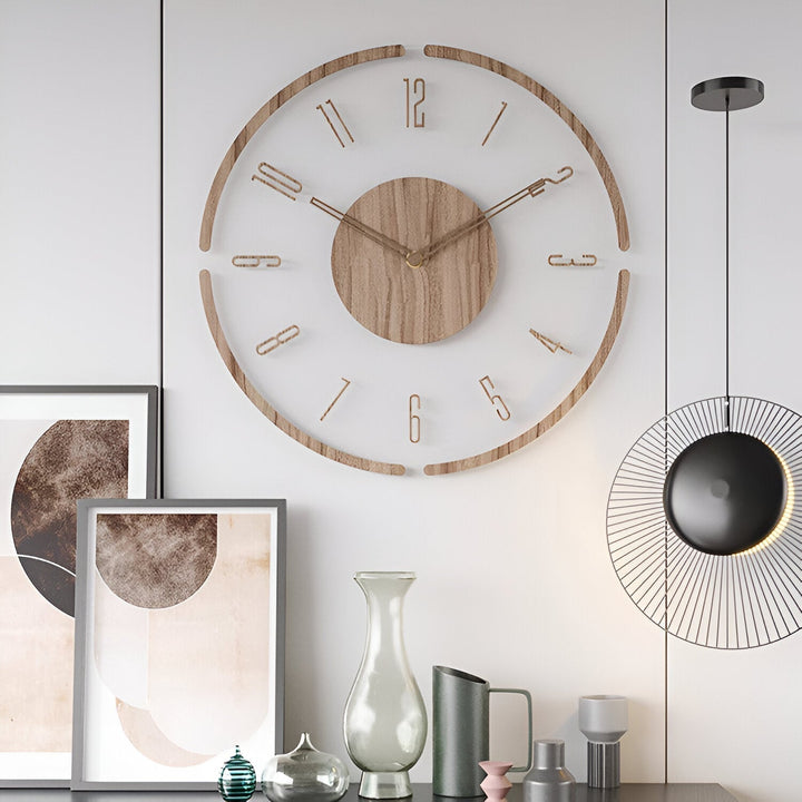 Horloge murale moderne au design épuré, silencieuse. Parfaite pour décorer le salon, bureau ou chambre.