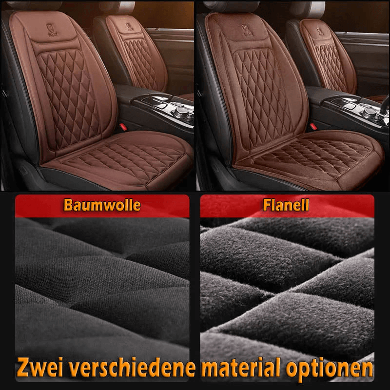 Housse de siège auto chauffante universelle, maintien sécurisé et chaleur réglable pour un hiver confortable.