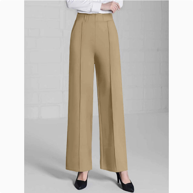 Pantalon droit femme, tissu doux et coupe décontractée. Le vêtement idéal pour un style moderne.