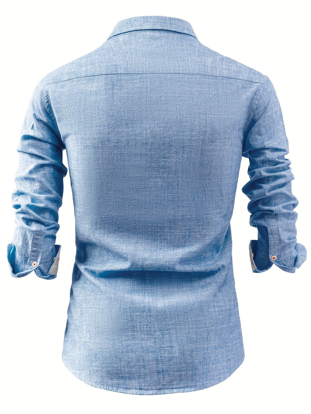 Chemise masculine chic coupe droite, manches longues, parfaite pour tenue élégante ou casual.