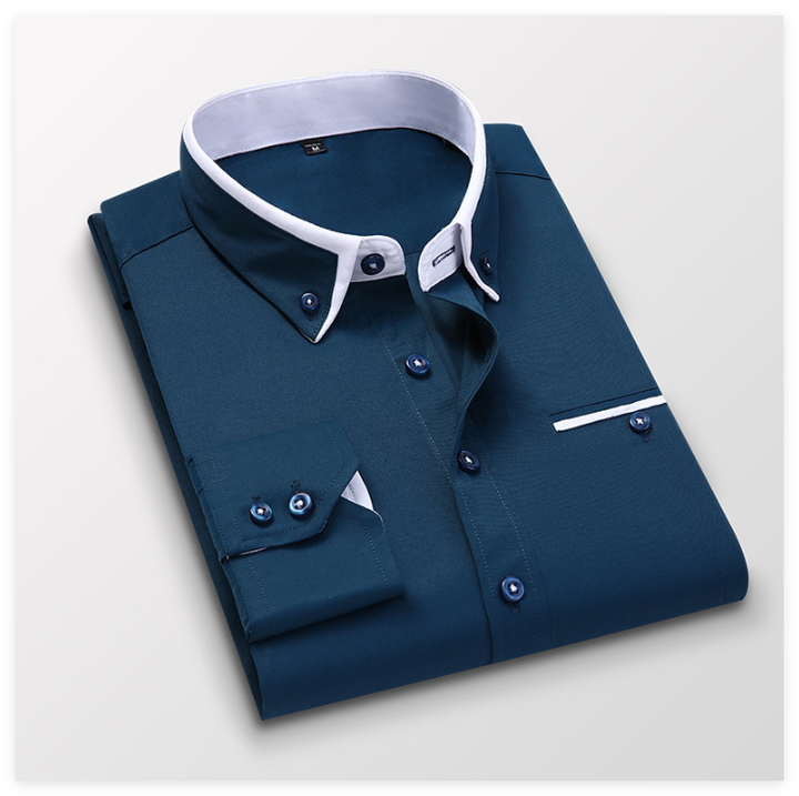 Chemise homme Victor à manches courtes, coupe classique et élégante, parfaite pour le printemps-été.