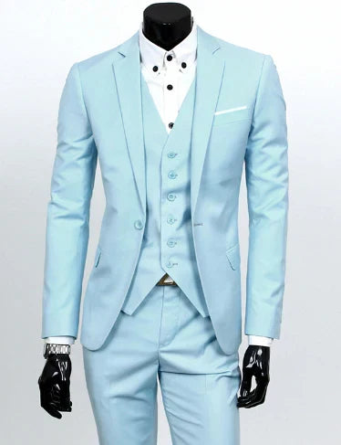 Veste, gilet et pantalon: ensemble costume homme 3 pièces. Idéal pour un look d'affaires sophistiqué ou une cérémonie.