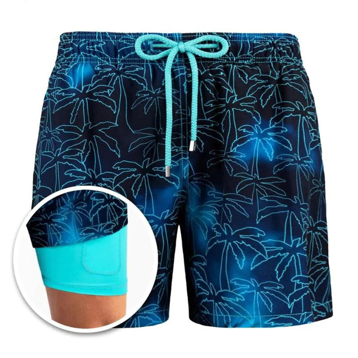 Short de bain pour homme moderne, confort optimal pour activités nautiques. Mode estivale.
