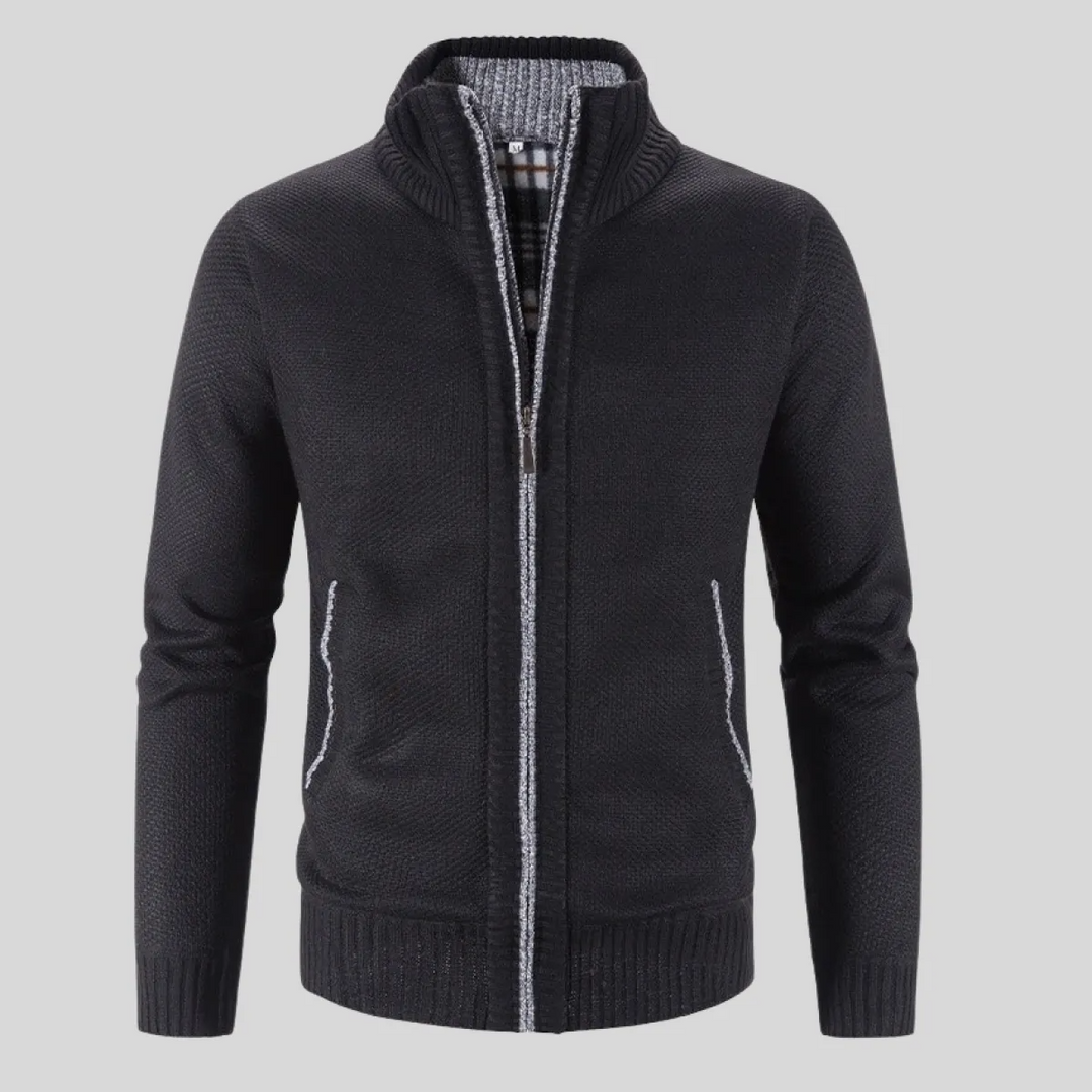Gilet homme zippé à col montant, élégant et chaud pour l'automne-hiver. Confortable et moderne.