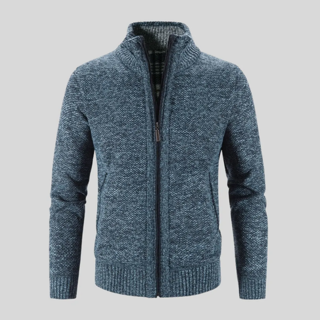 Gilet pour homme avec fermeture éclair et col haut, un essentiel mode hiver pour le confort quotidien.