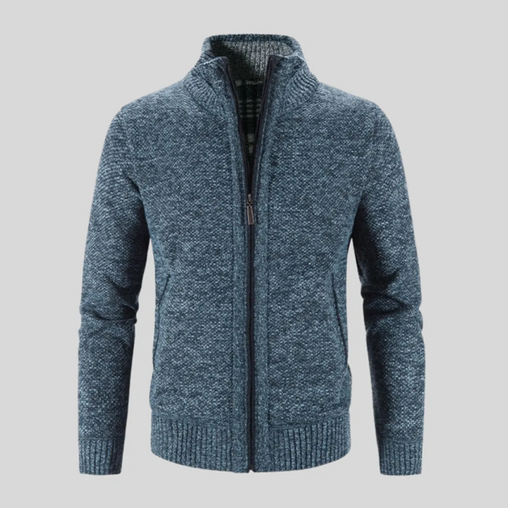 Gilet pour homme avec fermeture éclair et col haut, un essentiel mode hiver pour le confort quotidien.