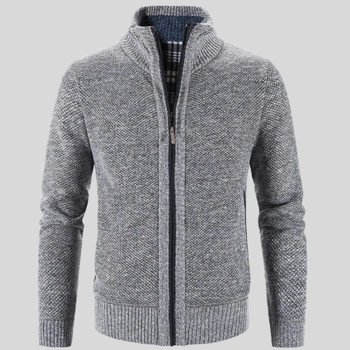 Gilet zippé et chaud pour homme, style décontracté et élégant. Parfait pour superposition automne-hiver.