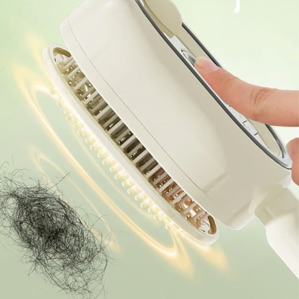 Brosse de massage électrique innovante pour le cuir chevelu, stimulant la pousse et procurant la relaxation.