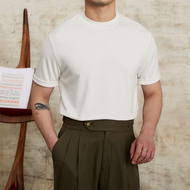 T-shirt homme Elias blanc, doux et confortable, idéal pour un look décontracté ou polyvalent en été.