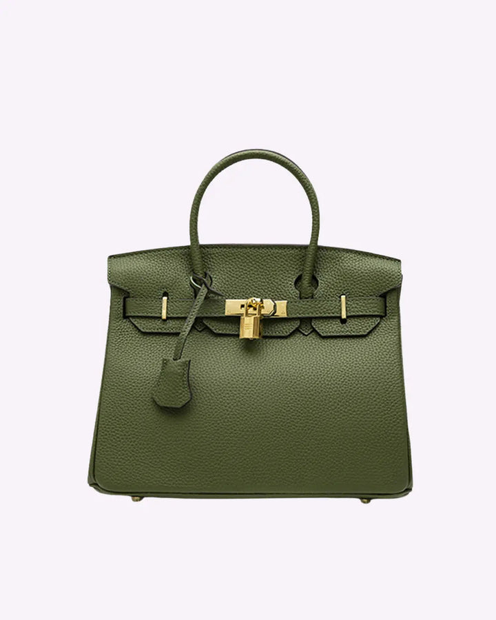 Sac à main femme en cuir véritable, design classique et intemporel.