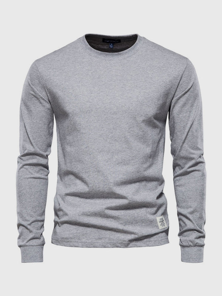 T-shirt homme confortable, manches longues et col rond. Vêtement casual essentiel pour un style moderne.