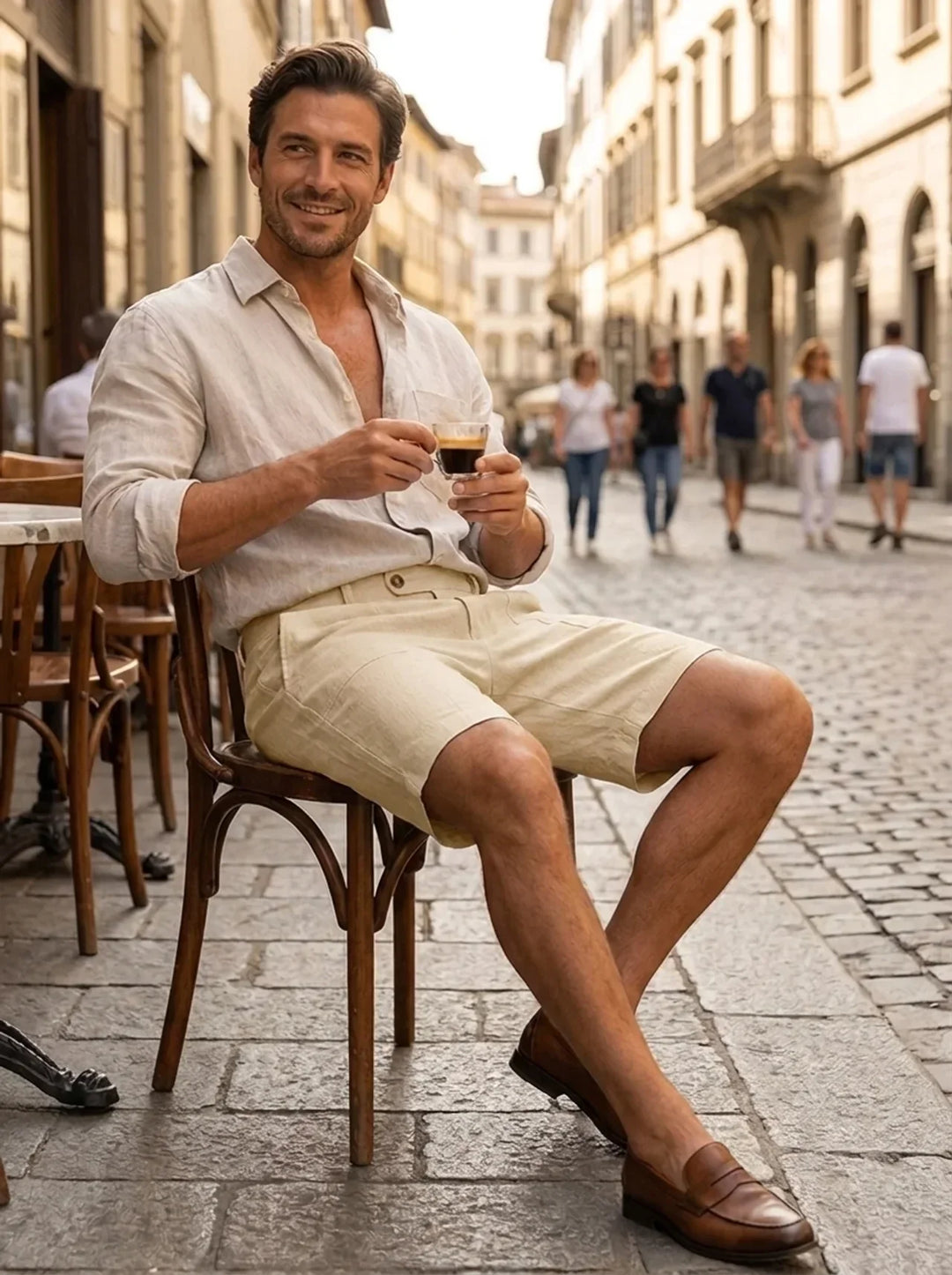 Mode masculine: short homme confortable avec cordon ajustable, léger, idéal pour l'été et le quotidien.