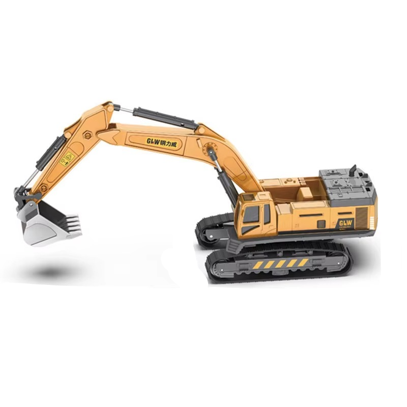 Set de jouets éducatifs "chantier" pour enfants. Grue, pelleteuse et autres véhicules pour la construction.
