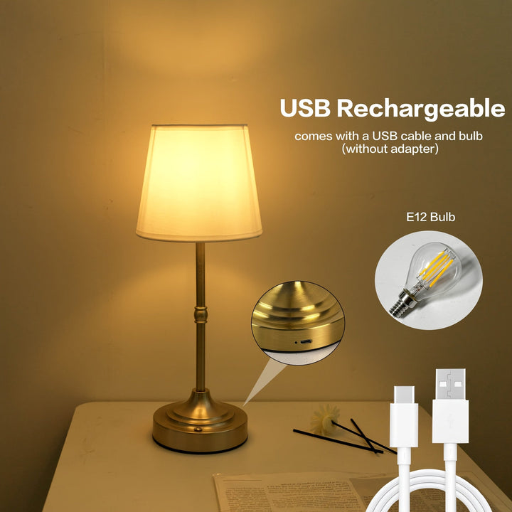 Élégante lampe de table décorative LED, sans fil, rechargeable, dimmable, apporte une touche de design et lumière douce à votre espace.