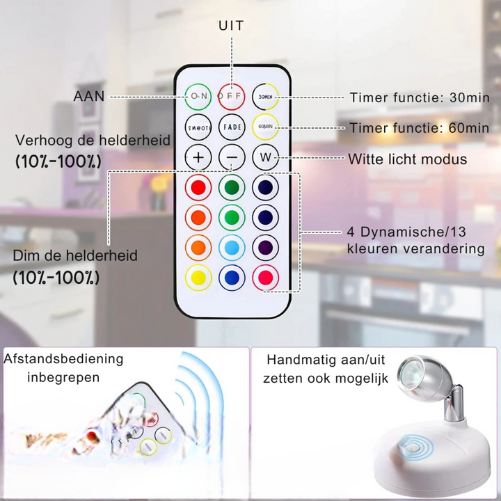 Lampe LED décorative sans fil et portable, offrant un éclairage d'ambiance flexible pour toute pièce de la maison.