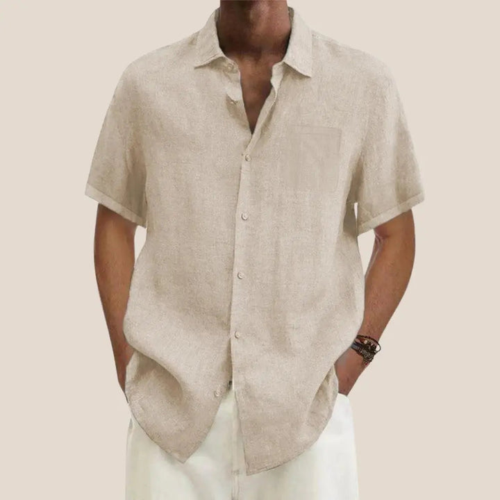 Chemise homme mode masculine, coupe décontractée estivale, confort absolu.
