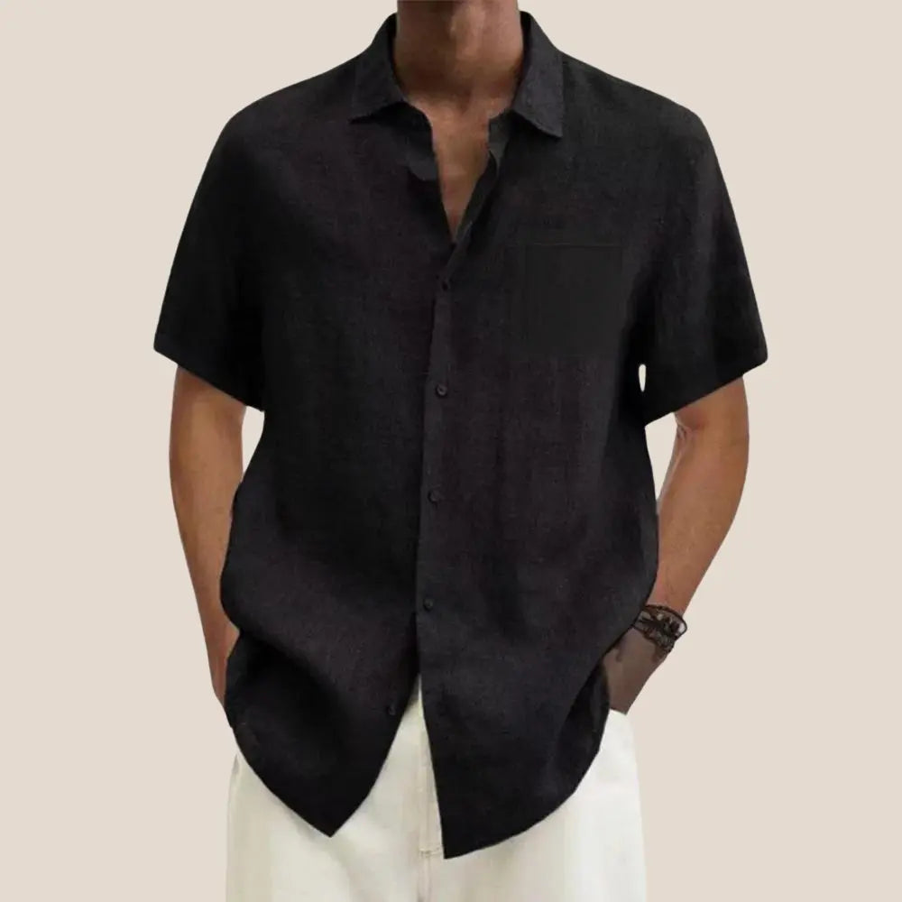 Chemise légère pour homme, style décontracté, parfaite pour la chaleur estivale.