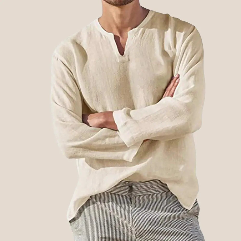 Chemise d'été Marrakesh noire pour homme, légère et aérée, idéale pour la plage ou les vacances.