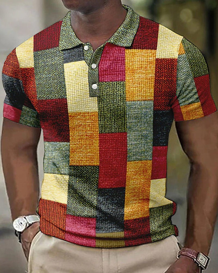 Polo homme élégant bleu marine, manches courtes, idéal pour un style décontracté chic d'été. Confort quotidien assuré.
