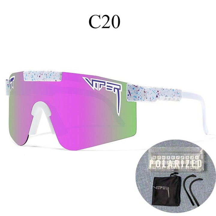 Lunettes de soleil unisexe, écran large pour sport, protection UV400 pour la course et le cyclisme.