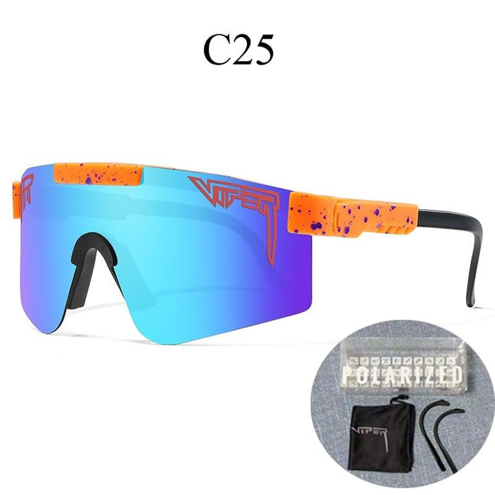 Lunettes de soleil avec écran, protection UV400, style sportif pour cyclisme, course et loisirs.