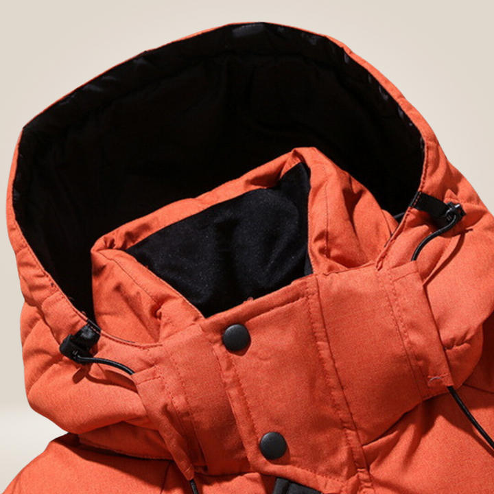 Parka d'hiver pour hommes, matelassée, coupe-vent et respirante, confort maximal garanti.