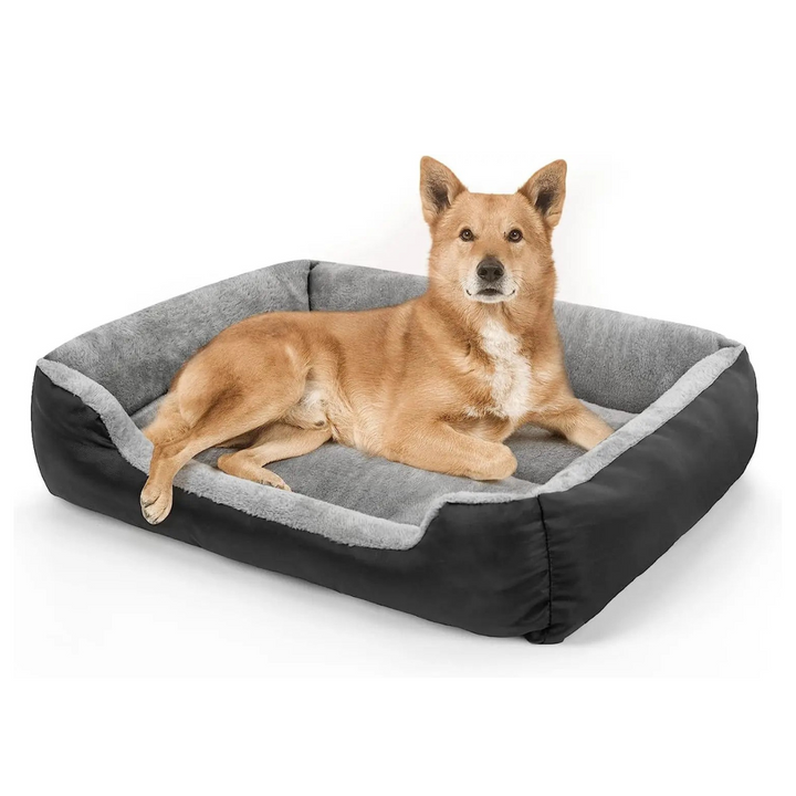 Panier orthopédique gris pour chien offrant confort ultime et soutien articulaire. Idéal pour repos et bien-être animal.