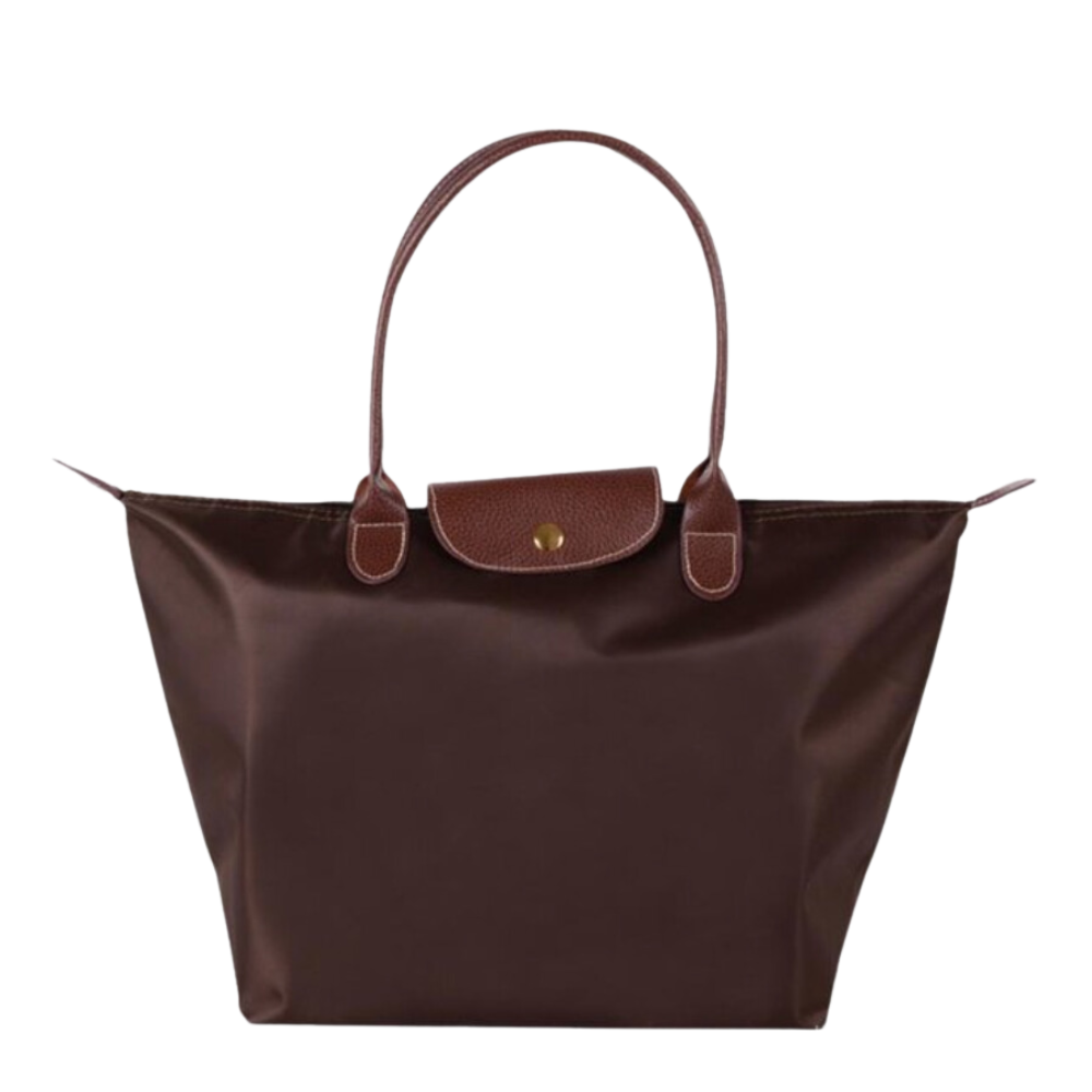Sac à main de luxe pour femme, détails en cuir élégants, nylon résistant à l'eau. Style moderne et pratique.