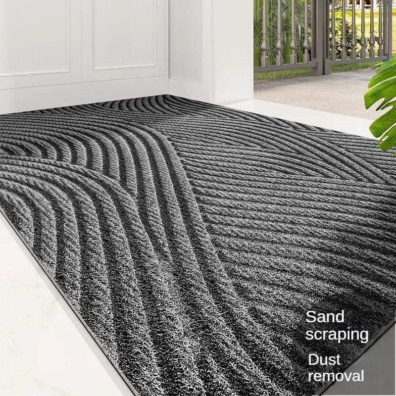 Tapis de sol résistant pour hall d'entrée, avec surface facile d'entretien et durable.