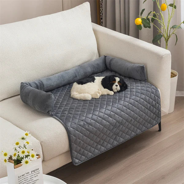 Lit pour chien de luxe, imperméable, offre un coin douillet tout en protégeant votre canapé.