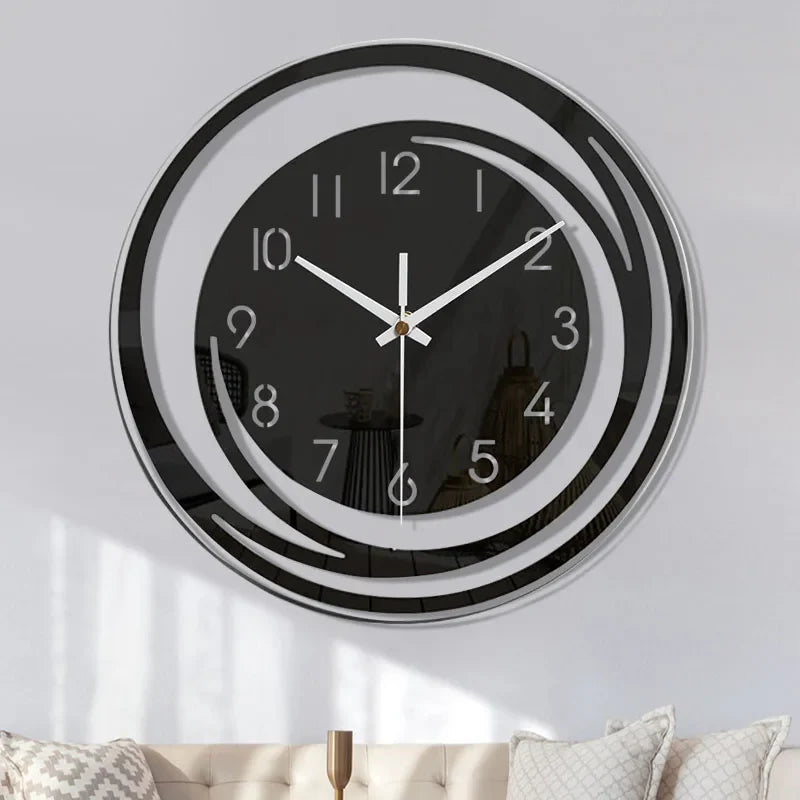 Horloge murale silencieuse moderne, design élégant pour salon ou bureau, accessoire déco maison.