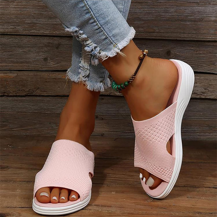 Sandales mules femme respirantes, avec amorti et semelle souple pour le quotidien.