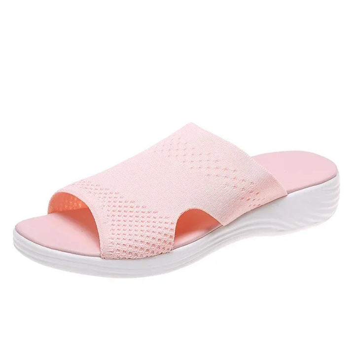 Chaussures d'été mules femme, semelle souple et antidérapante, pieds sensibles.