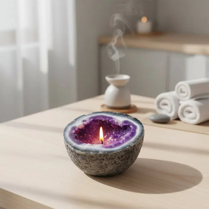 Bougie CalmAura pour détente profonde et ambiance sereine. Idéale bien-être, zen, et décoration maison.