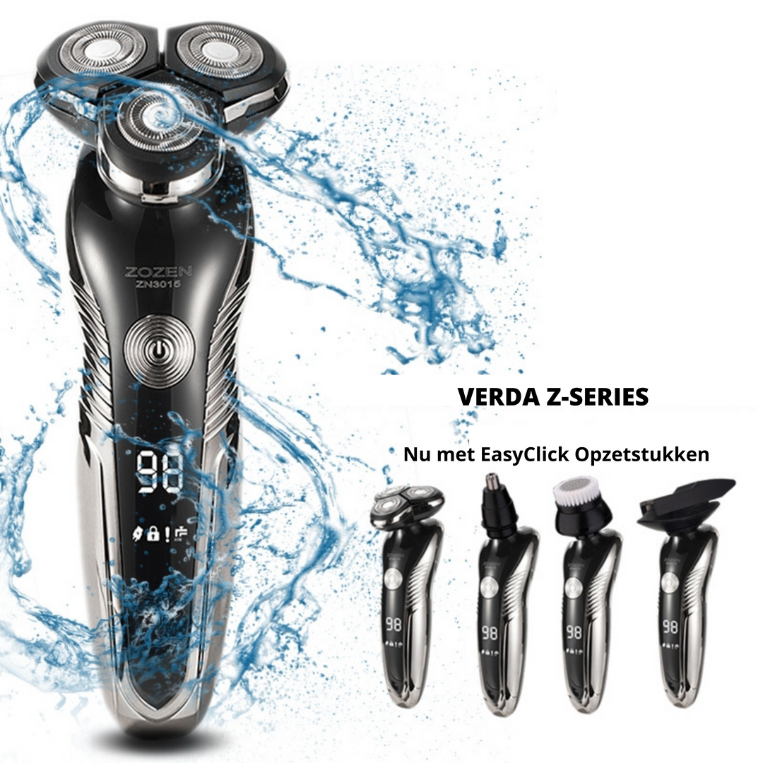 Rasoir électrique rechargeable conçu pour un rasage confortable des peaux sensibles, utilisation humide ou sèche.