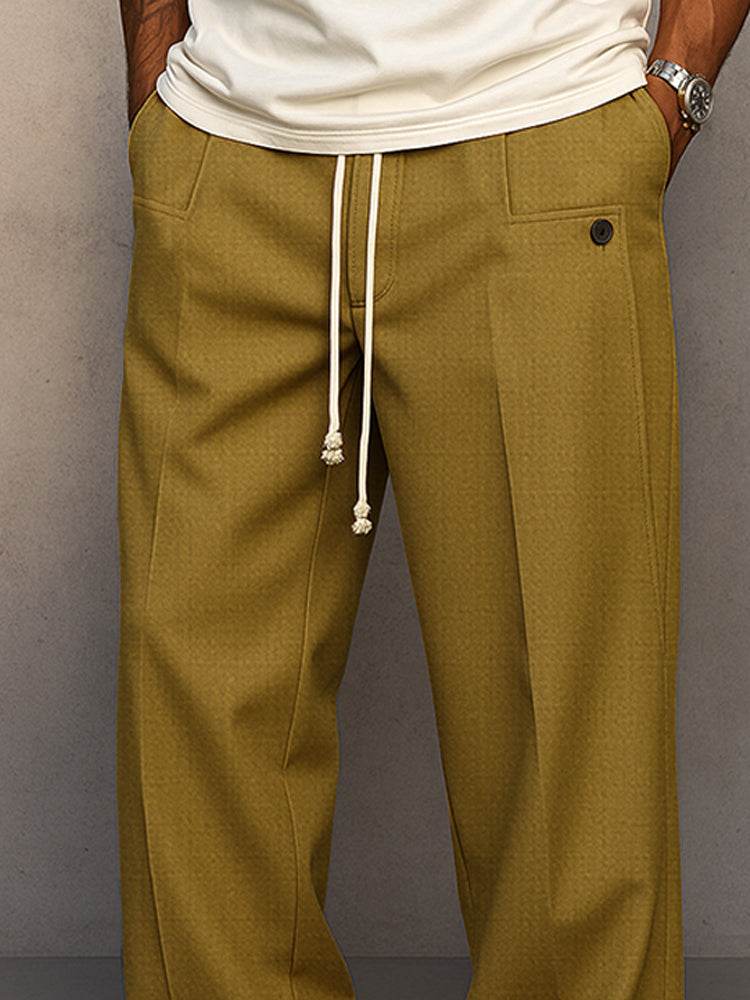 Chino polyvalent homme, pantalon gris foncé, élégant et infroissable, idéal pour le bureau ou look décontracté.