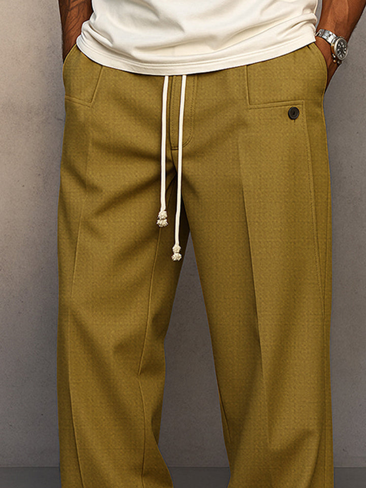 Chino polyvalent homme, pantalon gris foncé, élégant et infroissable, idéal pour le bureau ou look décontracté.