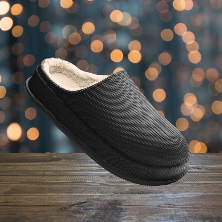 Pantoufles chaudes et douillettes pour femme, idéales pour le confort à la maison en hiver.
