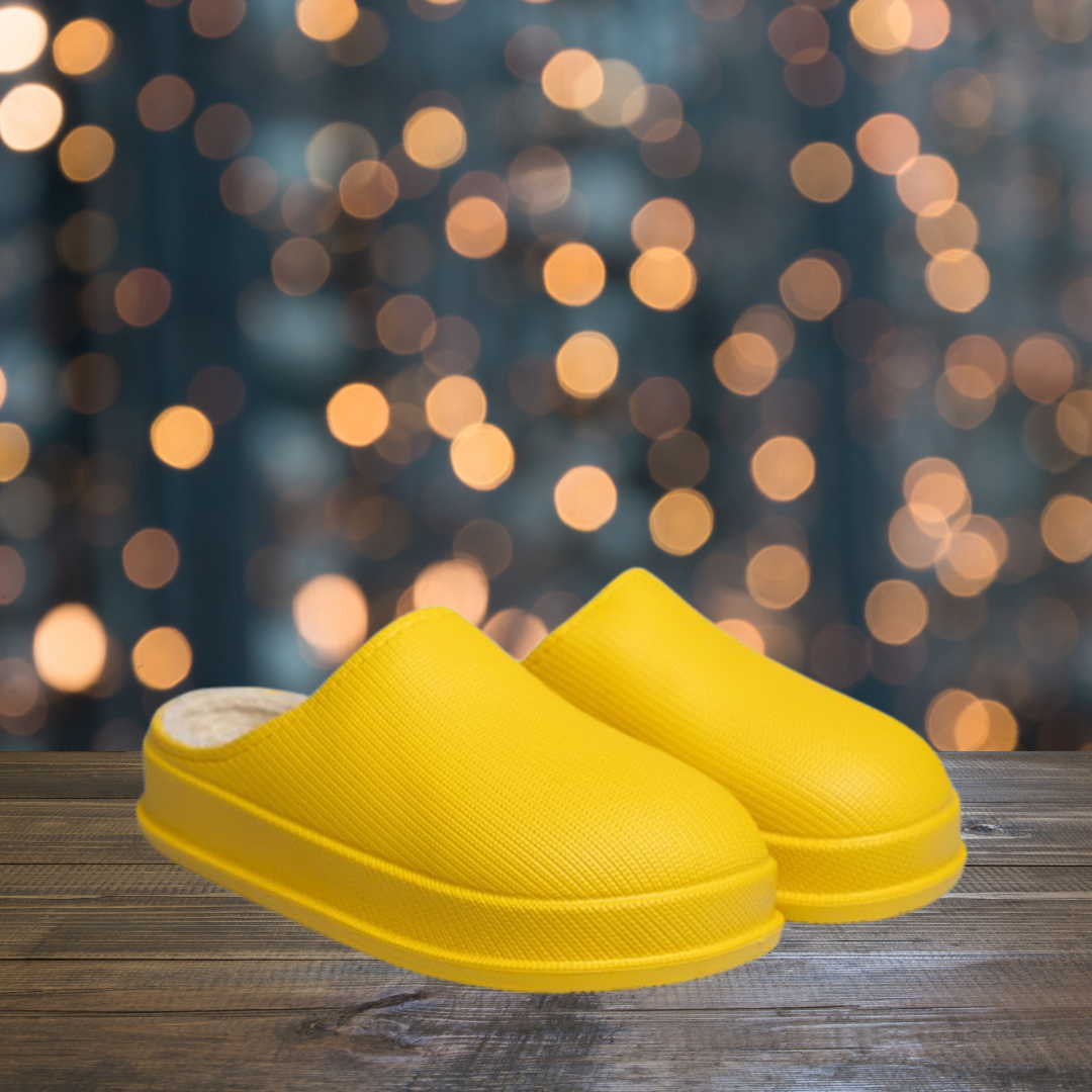 Pantoufles d'hiver chaudes pour femme, douillettes et antidérapantes, parfaites pour la maison.