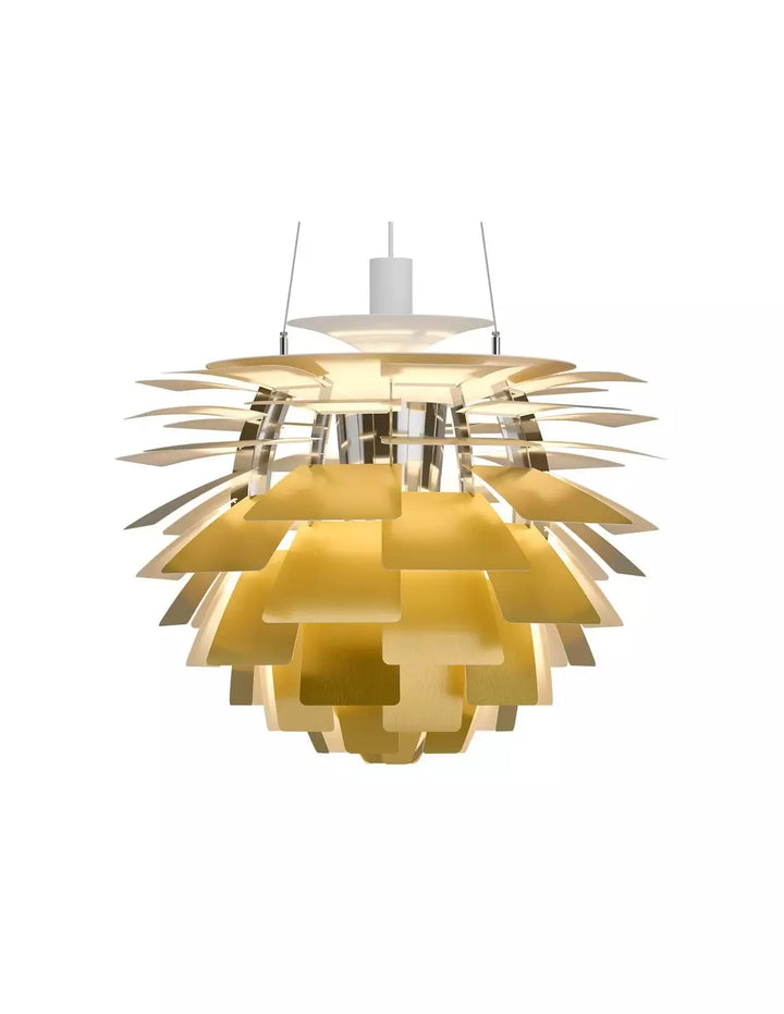 Lampe suspension Artichaut contemporaine, pièce maîtresse de décoration intérieure avec éclairage design.